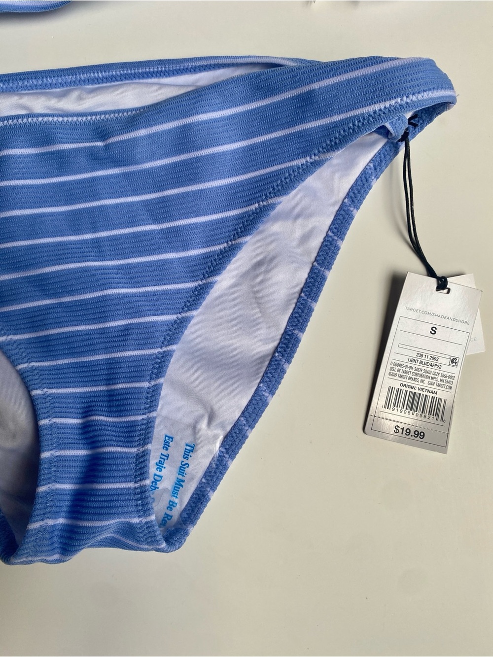 Target Blue and White Striped Bikini Set - Picture 2 of 4